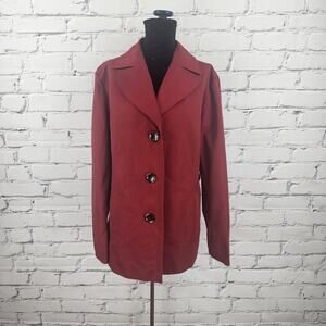 Ellen Tracy Rain Jacket Womens LG Posh Workwear office corpcore *No Belt*